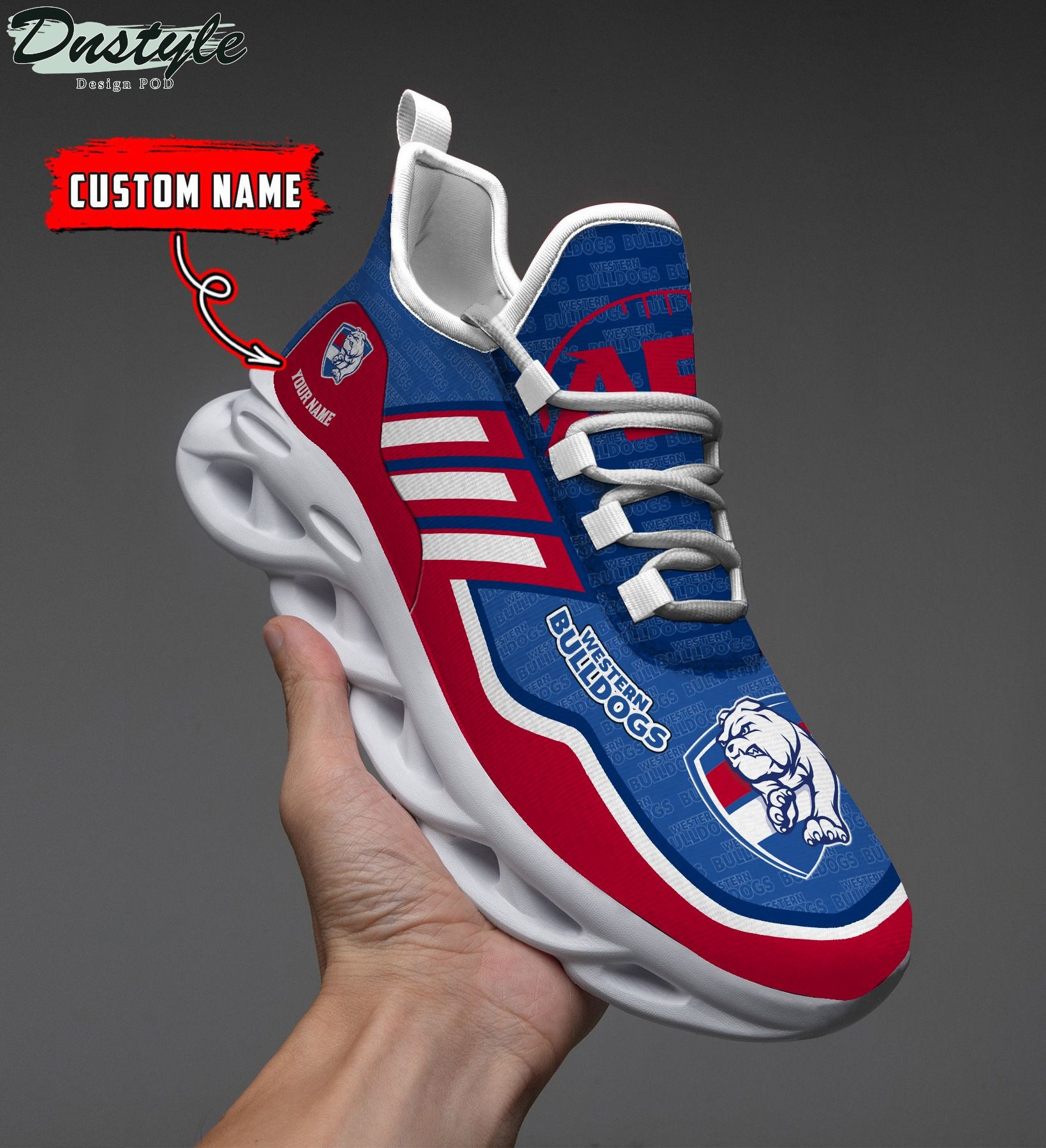 Western Bulldogs AFL personalized clunky max soul shoes