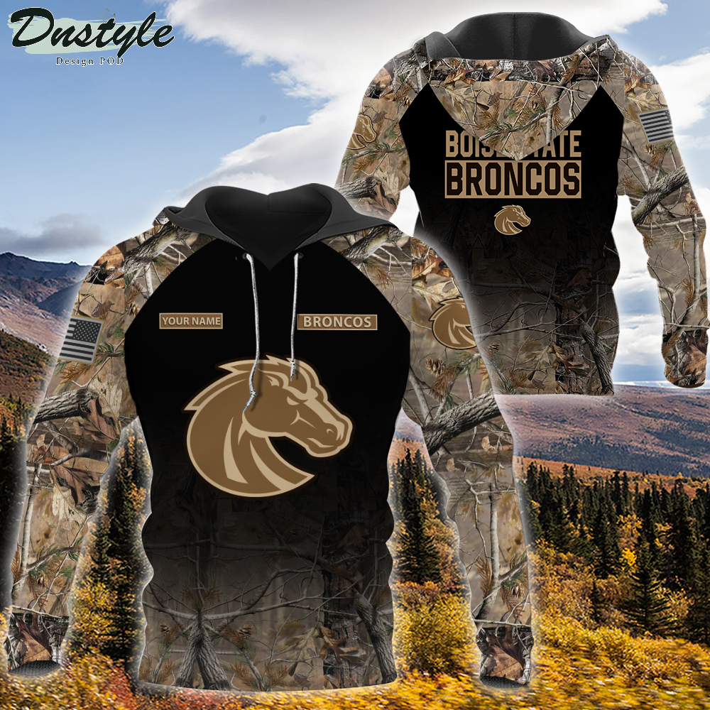Boise State Broncos NCAA Hunting Camo Personalized 3d Hoodie