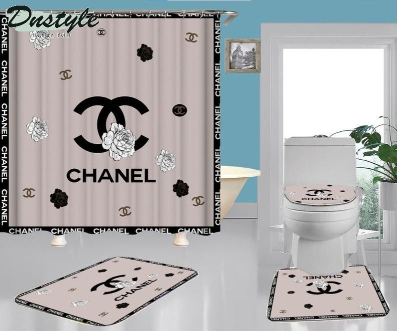 Chanel Type 41 Bathroom Mat Shower Curtain