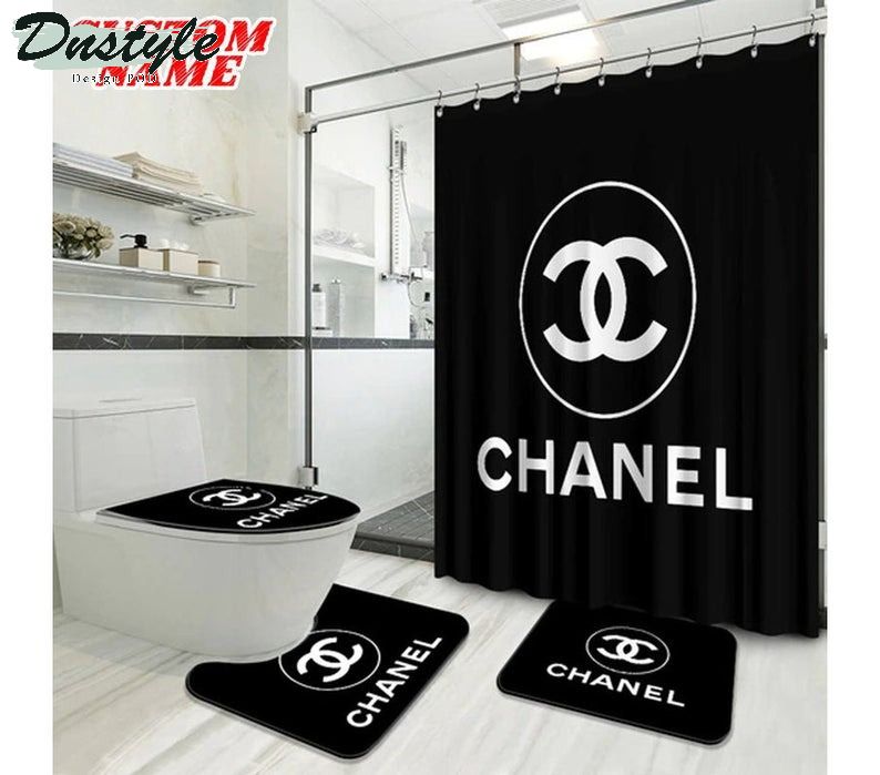 Chanel Type 34 Bathroom Mat Shower Curtain