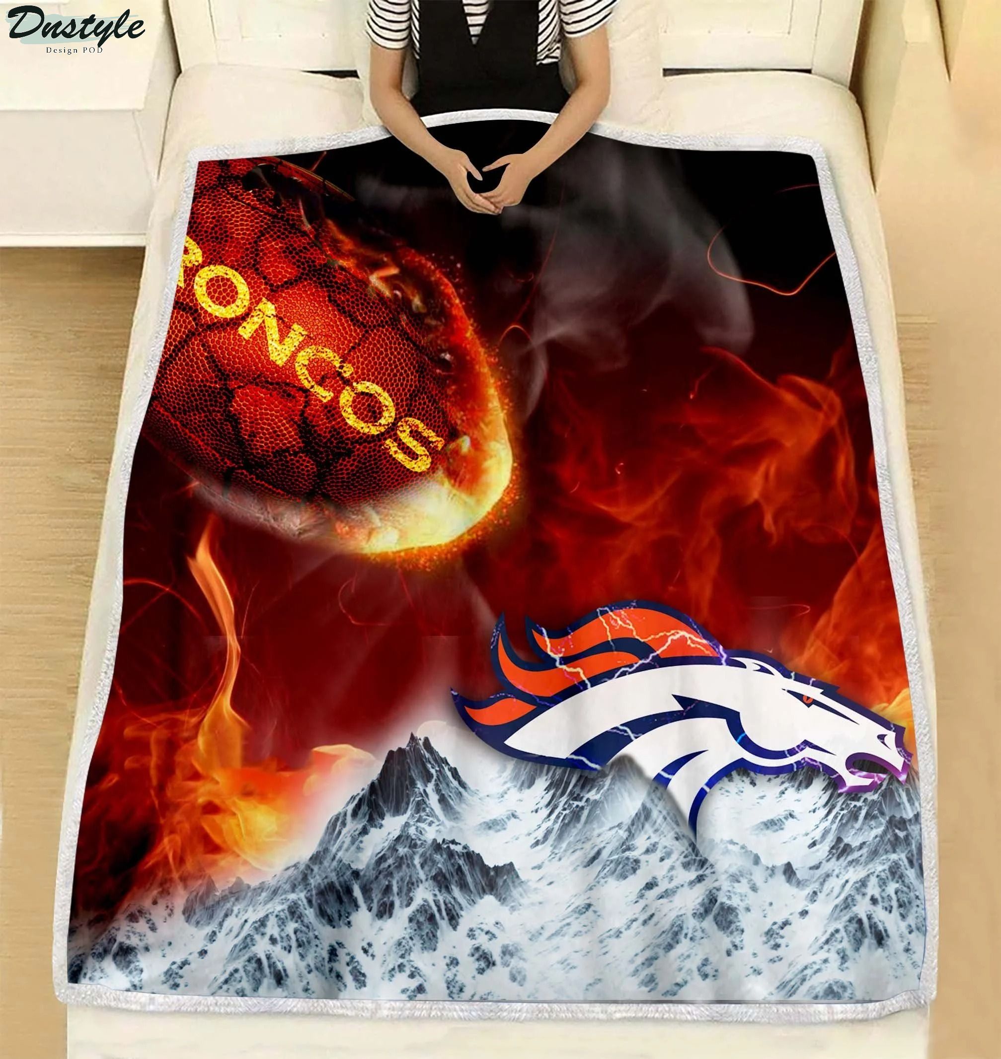 NFL Denver Broncos Break Out To Rise Up Blanket