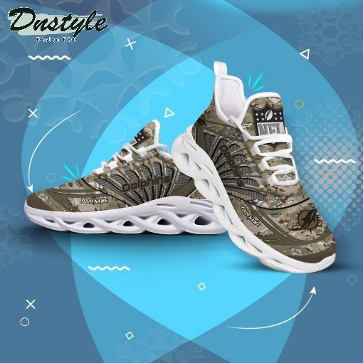 Miami Dolphins NFL Personalized Camo Max Soul Shoes