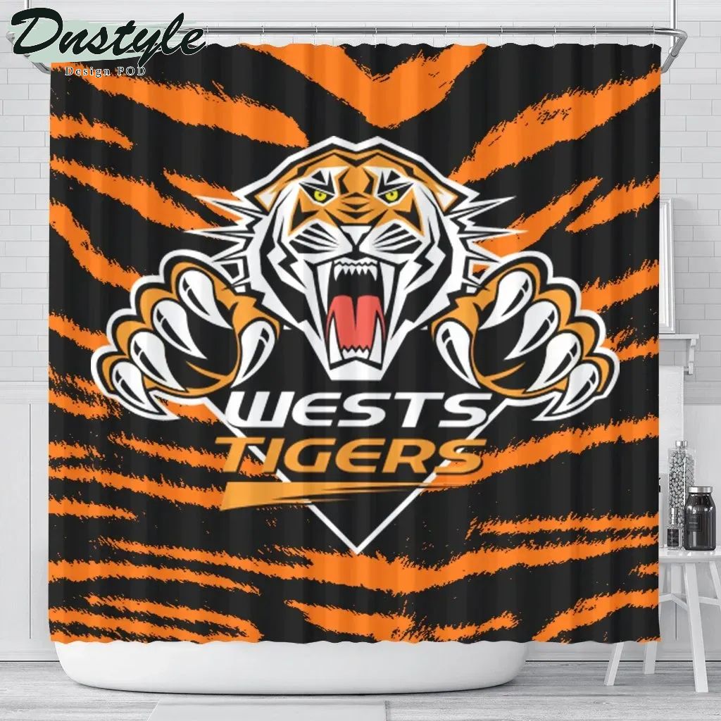 NRL Wests Tigers Shower Curtain