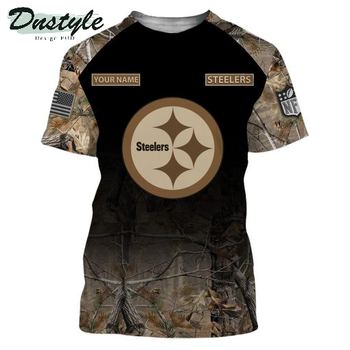 Pittsburgh Steelers NFL Personalized Hunting Camo 3d Hoodie