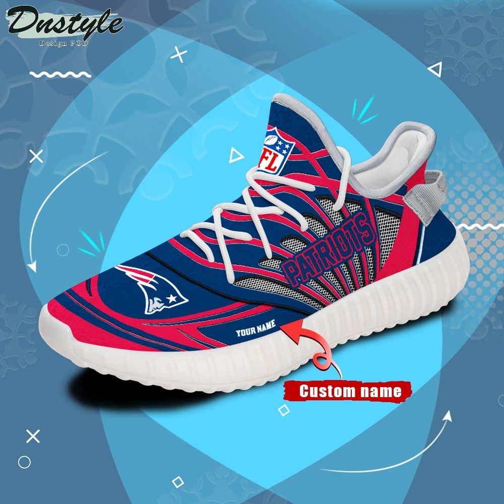 New England Patriots NFL Personalized Yeezy Boost Sneakers