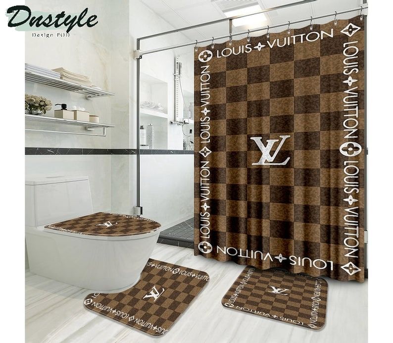Lv Luxury Type 55 Bathroom Mat Shower Curtain