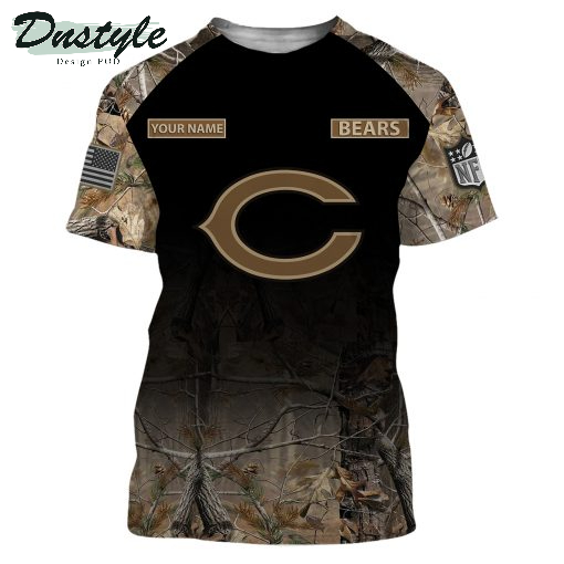 Chicago Bears NFL Personalized Hunting Camo 3d Hoodie