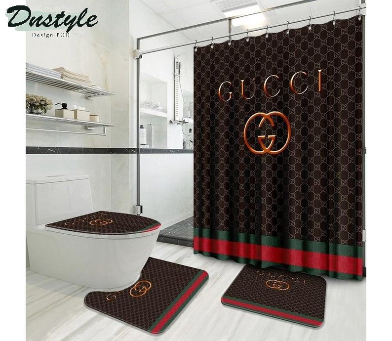 Gucci Gc Type 24 Bathroom Mat Shower Curtain