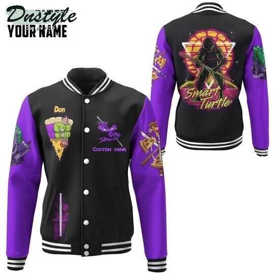 Purple donatello TMNT don donnie cosplay custom name baseball jacket