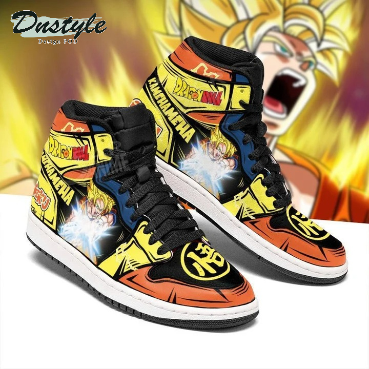 Goku SSJ Kamehameha Dragon Ball Anime Air Jordan High Sneaker