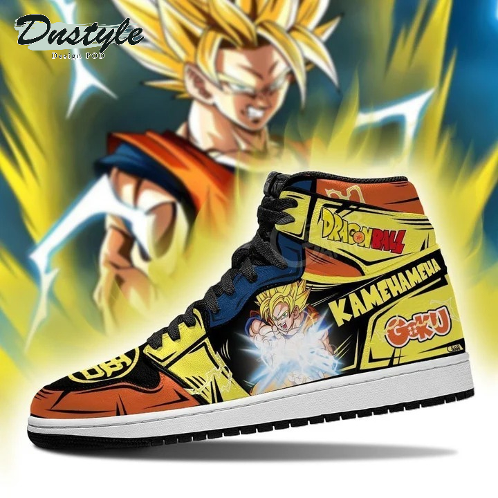 Goku SSJ Kamehameha Dragon Ball Anime Air Jordan High Sneaker