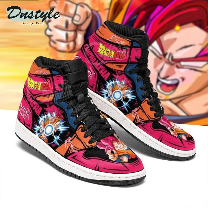 Goku God Kamehameha Dragon Ball Anime Air Jordan High Sneaker