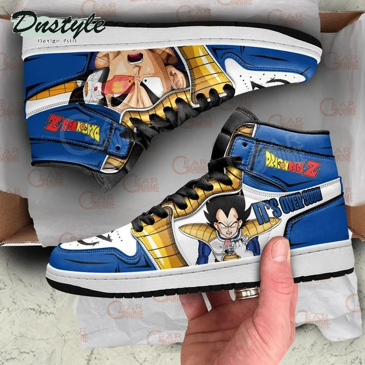 Vegeta Over 9000 Dragon Ball Z Anime Air Jordan High Sneaker