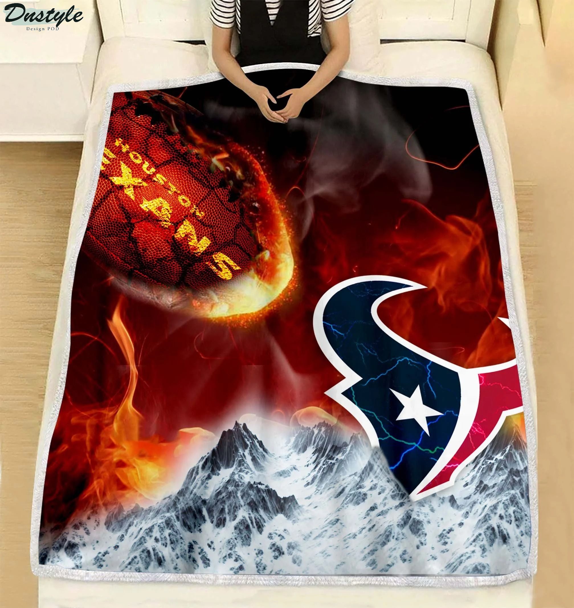 NFL Houston Texans Break Out To Rise Up Blanket