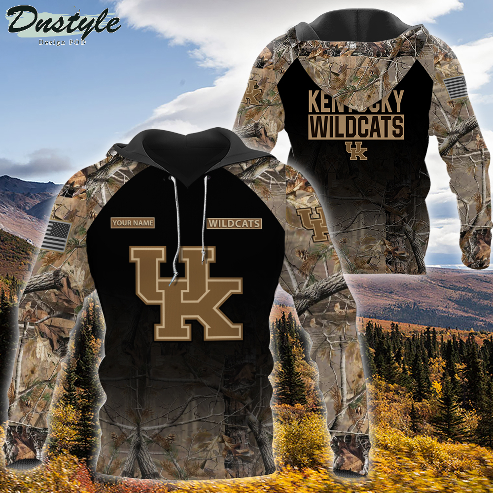 Kentucky Wildcats NCAA Hunting Camo Personalized 3d Hoodie