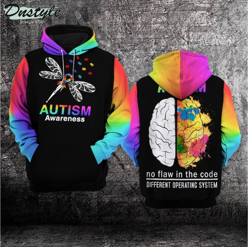 Autism Awareness No Flaw in the code 3d hoodie