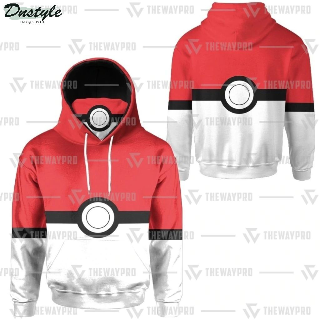 Anime Pokemon Pokeball mask hoodie