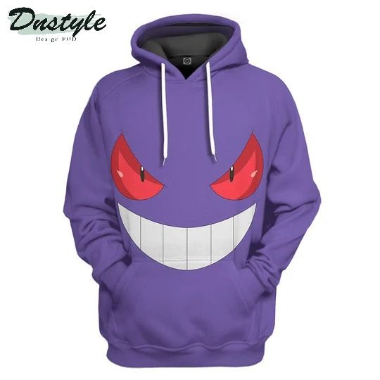 Pokemon gengar cosplay 3d all over printed hoodie