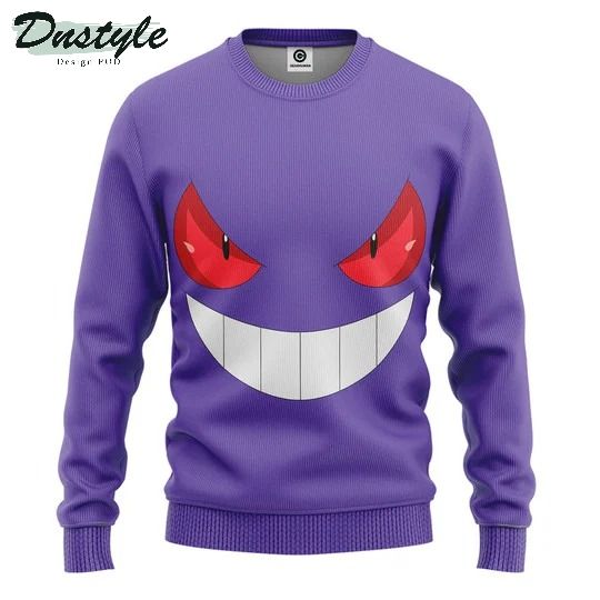 Pokemon gengar cosplay 3d all over printed hoodie