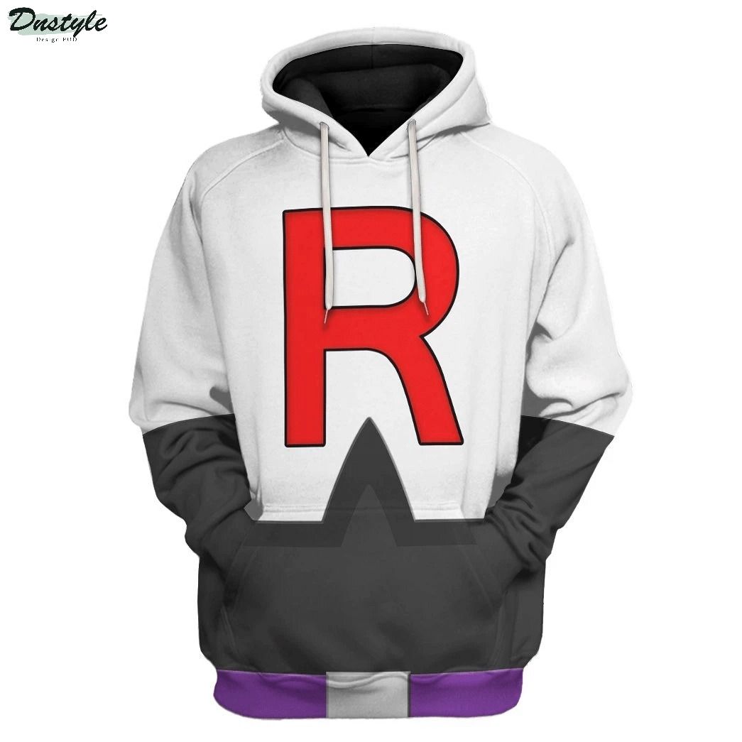 Pokemon rocket team 3d all over printed hoodie