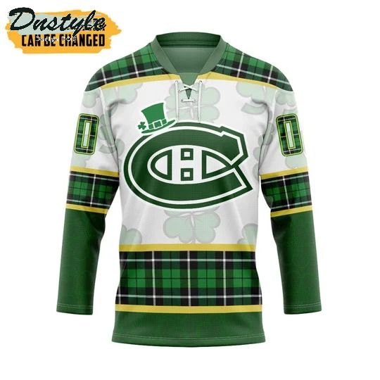 Montreal Canadiens NHL 2022 st patrick day custom name and number hockey jersey