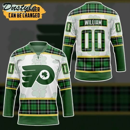 Philadelphia Flyers NHL 2022 st patrick day custom name and number hockey jersey