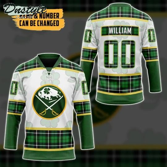 Buffalo Sabres NHL 2022 st patrick day custom name and number hockey jersey