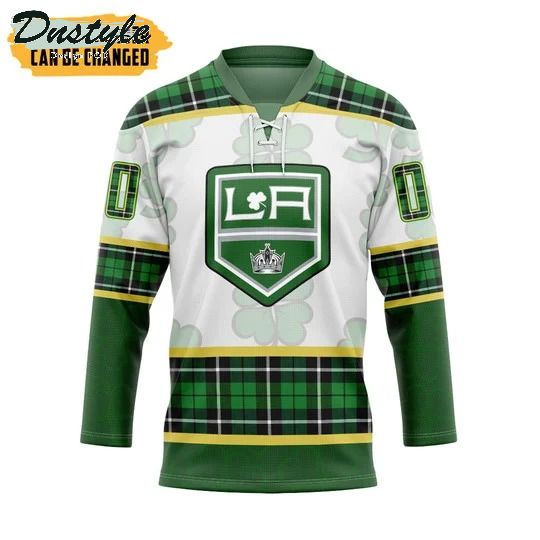 Los Angeles Kings NHL 2022 st patrick day custom name and number hockey jersey