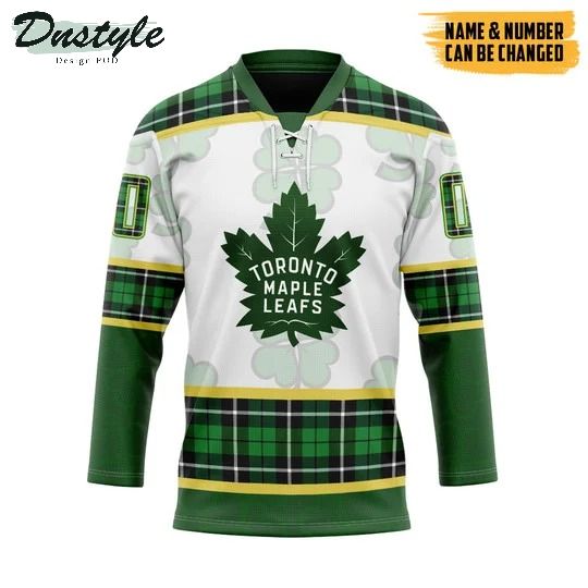 Toronto Maple Leafs NHL 2022 st patrick day custom name and number hockey jersey