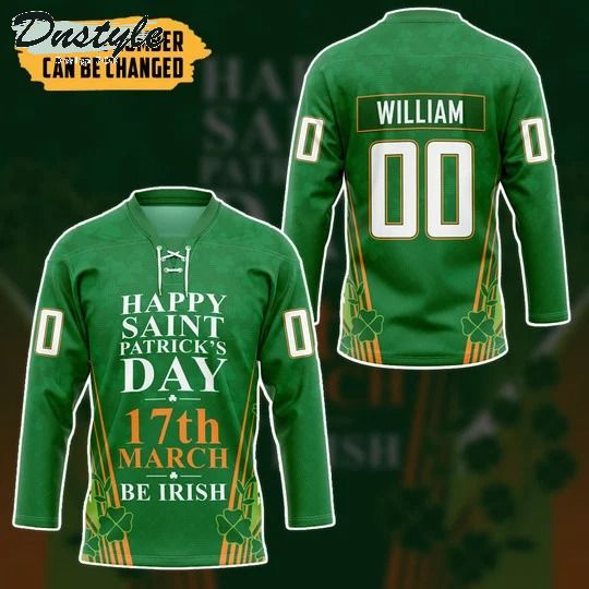 Saint Patrick Day NHL 2022 st patrick day custom name and number hockey jersey