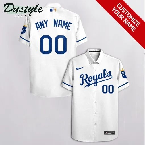 Kansas City Royals MLB Personalized white hawaiian shirt