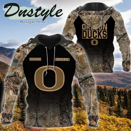 Oregon Ducks NCAA Hunting Camo Personalized 3d Hoodie