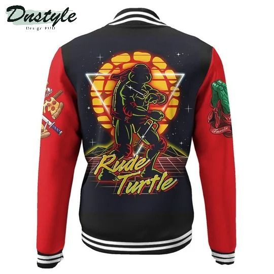 Red raphael raph tmnt red cosplay custom name baseball jacket