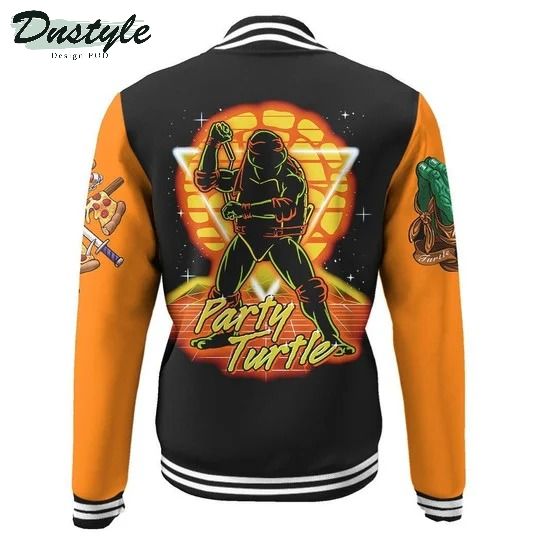 Orange michelangelo tmnt mike mikey cosplay custom name baseball jacket