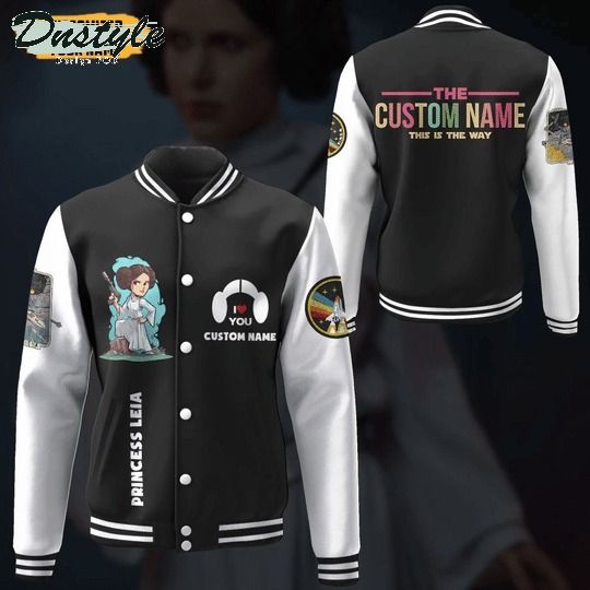 Star wars princess leia custom name baseball jacket