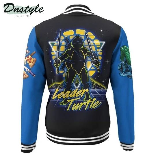 Blue leonardo TMNT leo cosplay custom name baseball jacket
