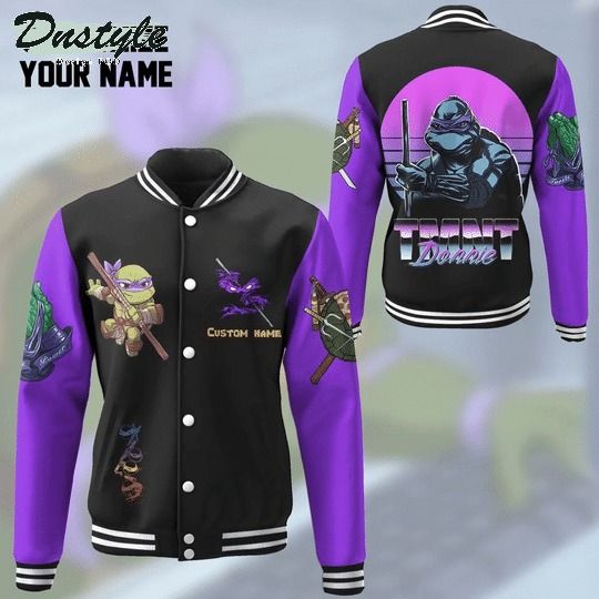 Donatello TMNT don donnie cosplay purple custom name baseball jacket