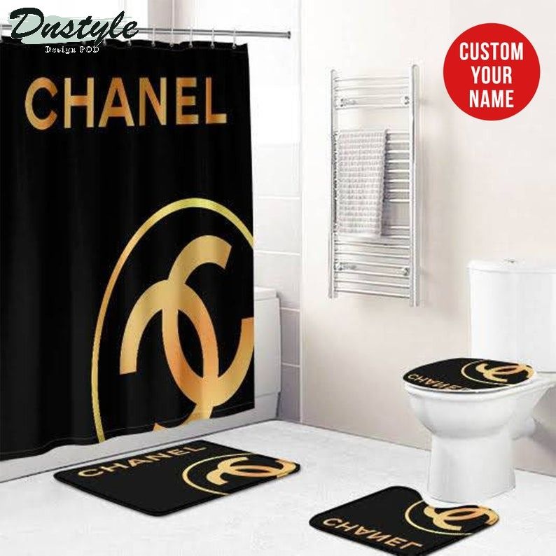 Chanel Type 18 Bathroom Mat Shower Curtain