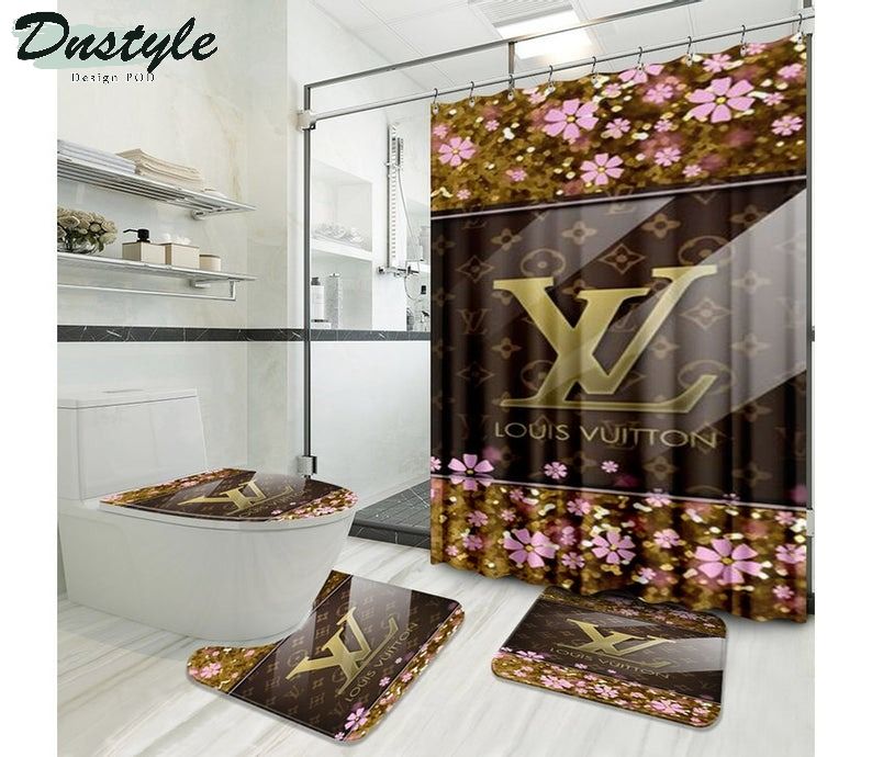 Lv Luxury Type 26 Bathroom Mat Shower Curtain