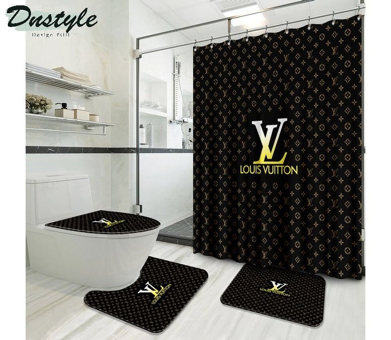 Lv Luxury Type 53 Bathroom Mat Shower Curtain