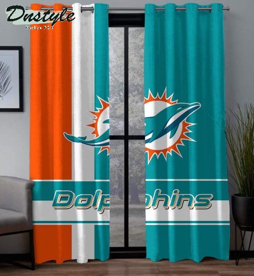 Details about   Miami Dolphins Thermal Curtain 2 Panels Heavy Thick Soild Window Drapes Fan Gift 