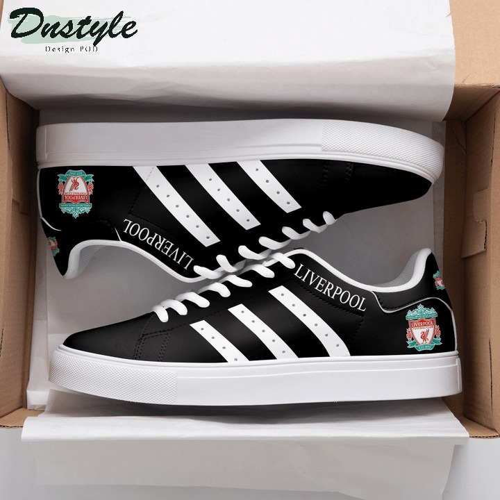 Liverpool Black Stan Smith Low Top Shoes