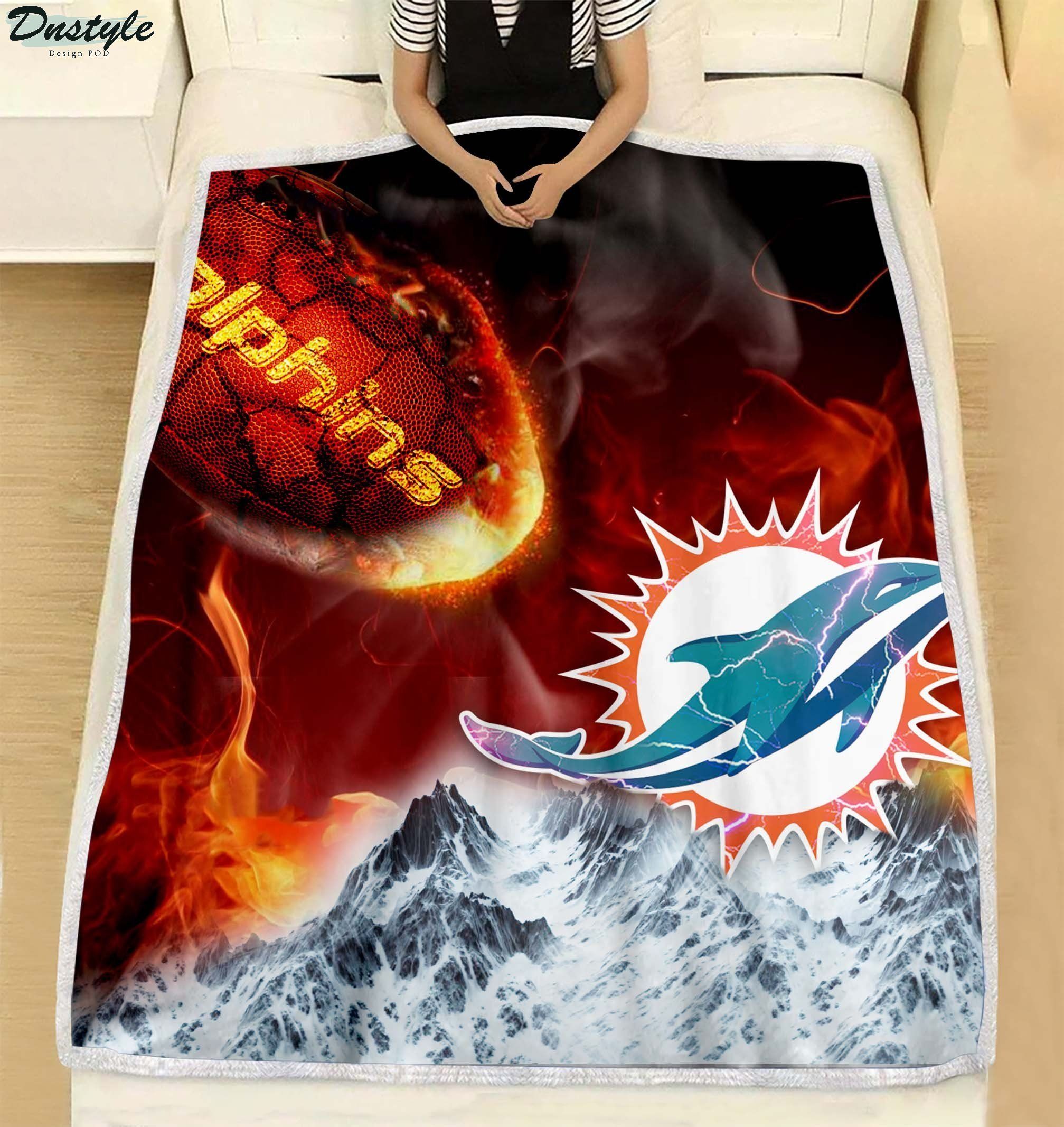 NFL Miami Dolphins Break Out To Rise Up Blanket 