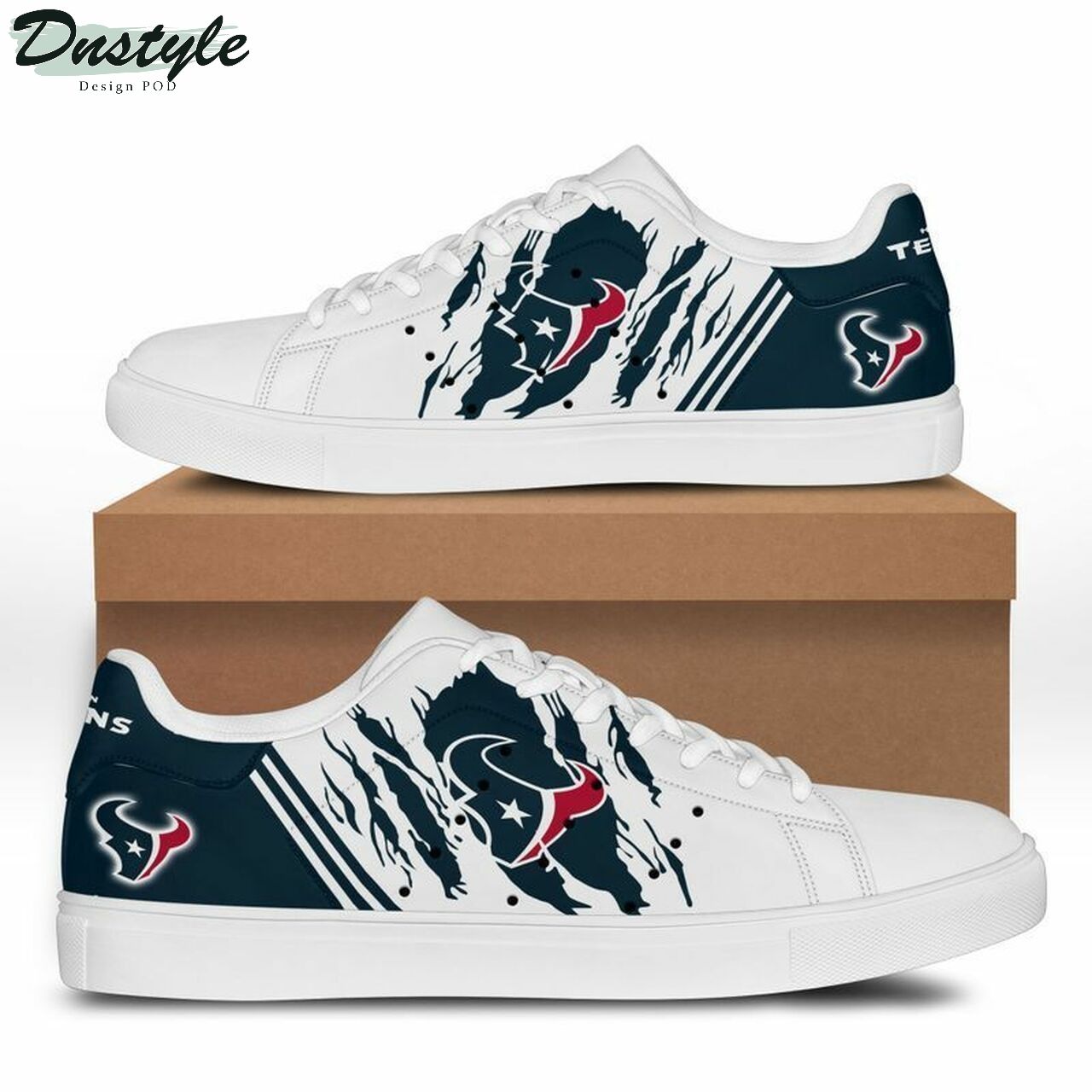 NFL Houston Texans stan smith low top skate shoes
