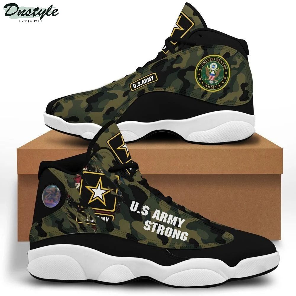 Us Army Strong Air Jordan 13 Custom Sneakers