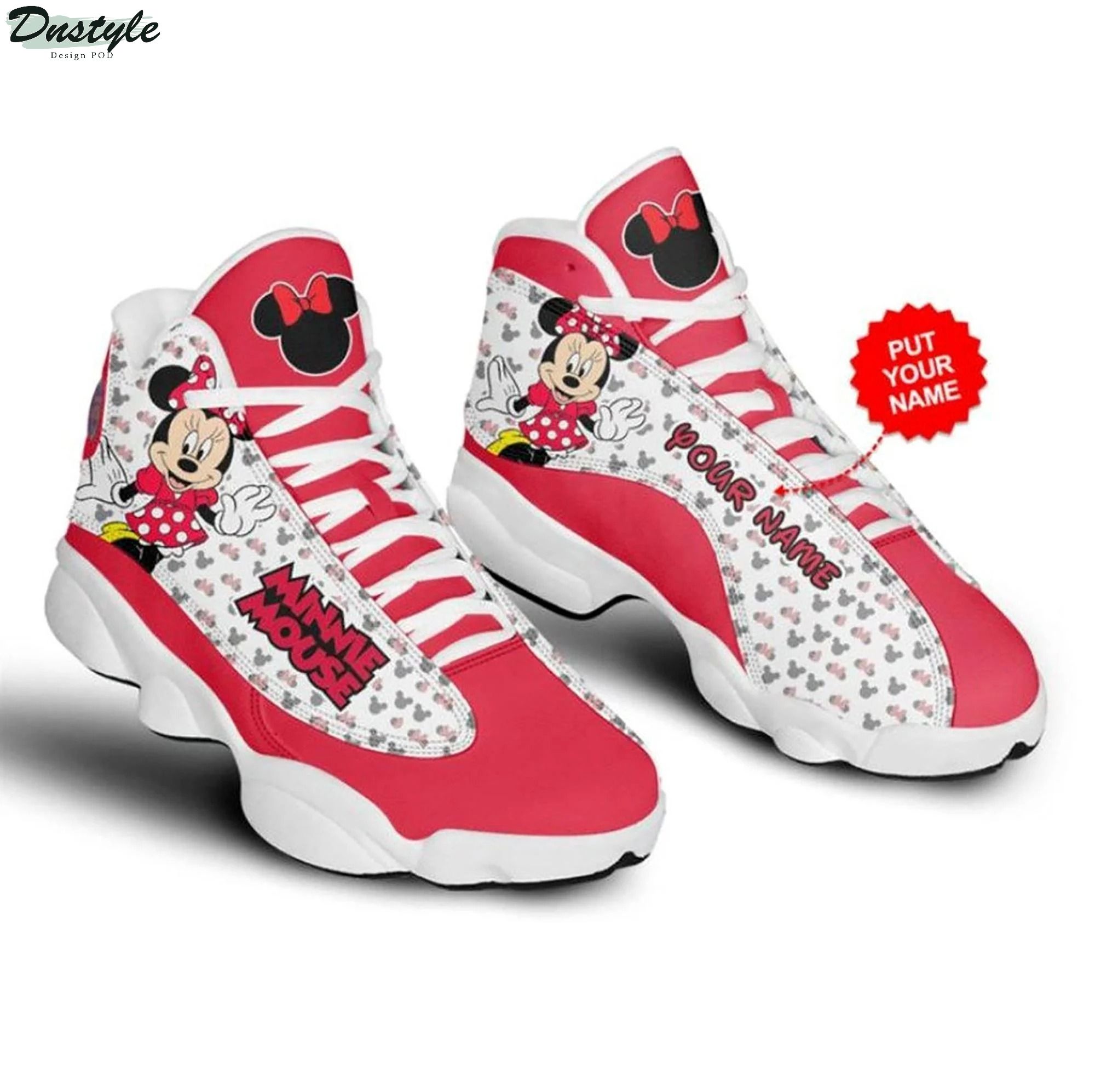 Personalized Minnie Mouse Air Jordan 13 Sneaker Shoes