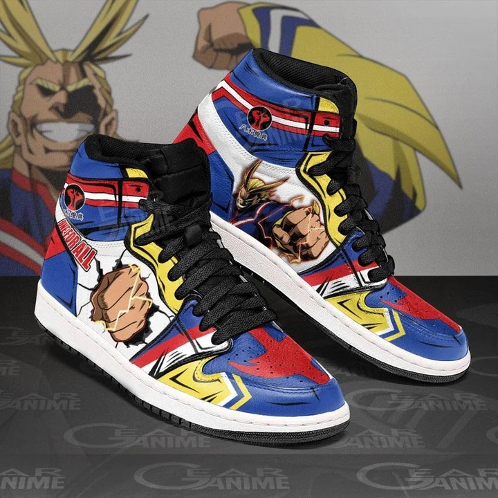 One For All All Might My Hero Academia Air Jordan High Sneaker