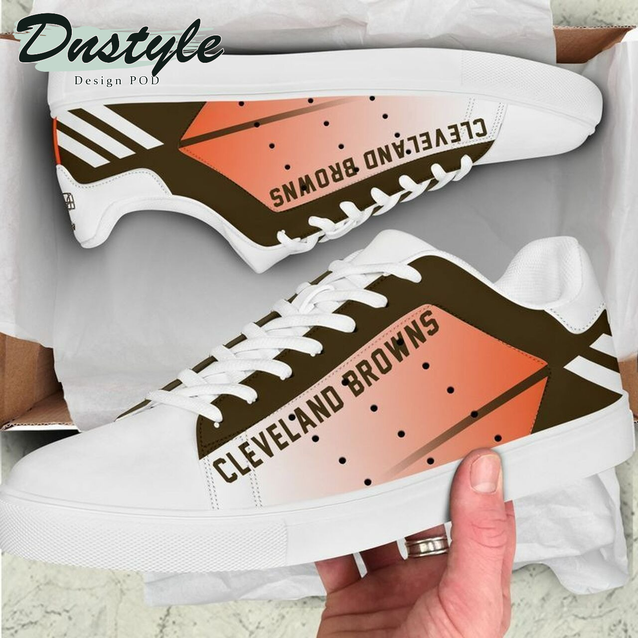 NFL stan smith low top skate shoes cleveland browns