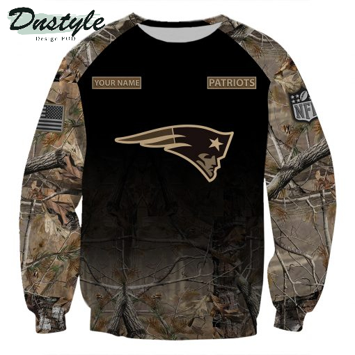 New England Patriots NFL Personalized Hunting Camo 3d Hoodie