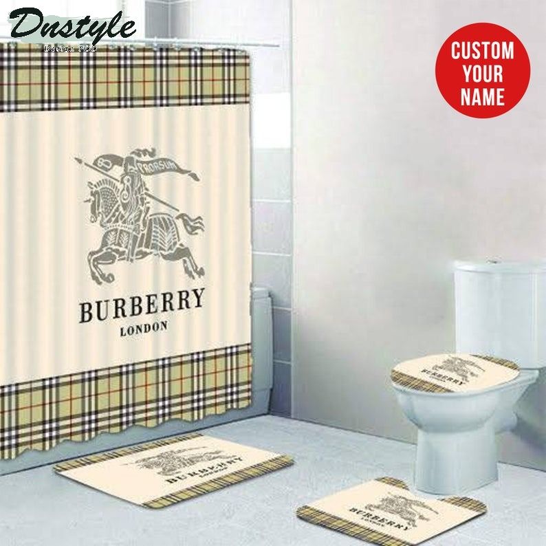 Burberry London Bathroom Mat Set Shower Curtain